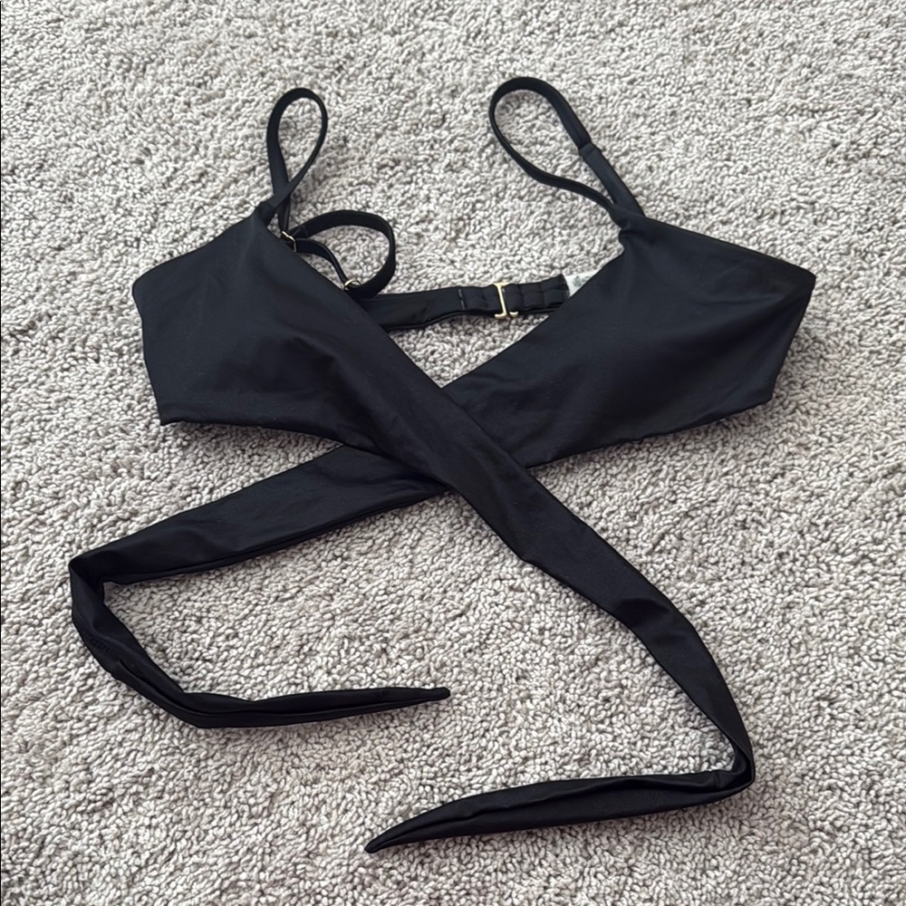 Victoria's Secret Black Wrap Bikini Top